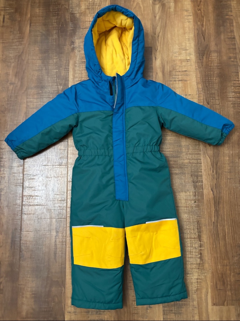 Swiss Tech size 2T Kids Colorblock Winter Snowsuit ski suit Teal, Blue & Yellow